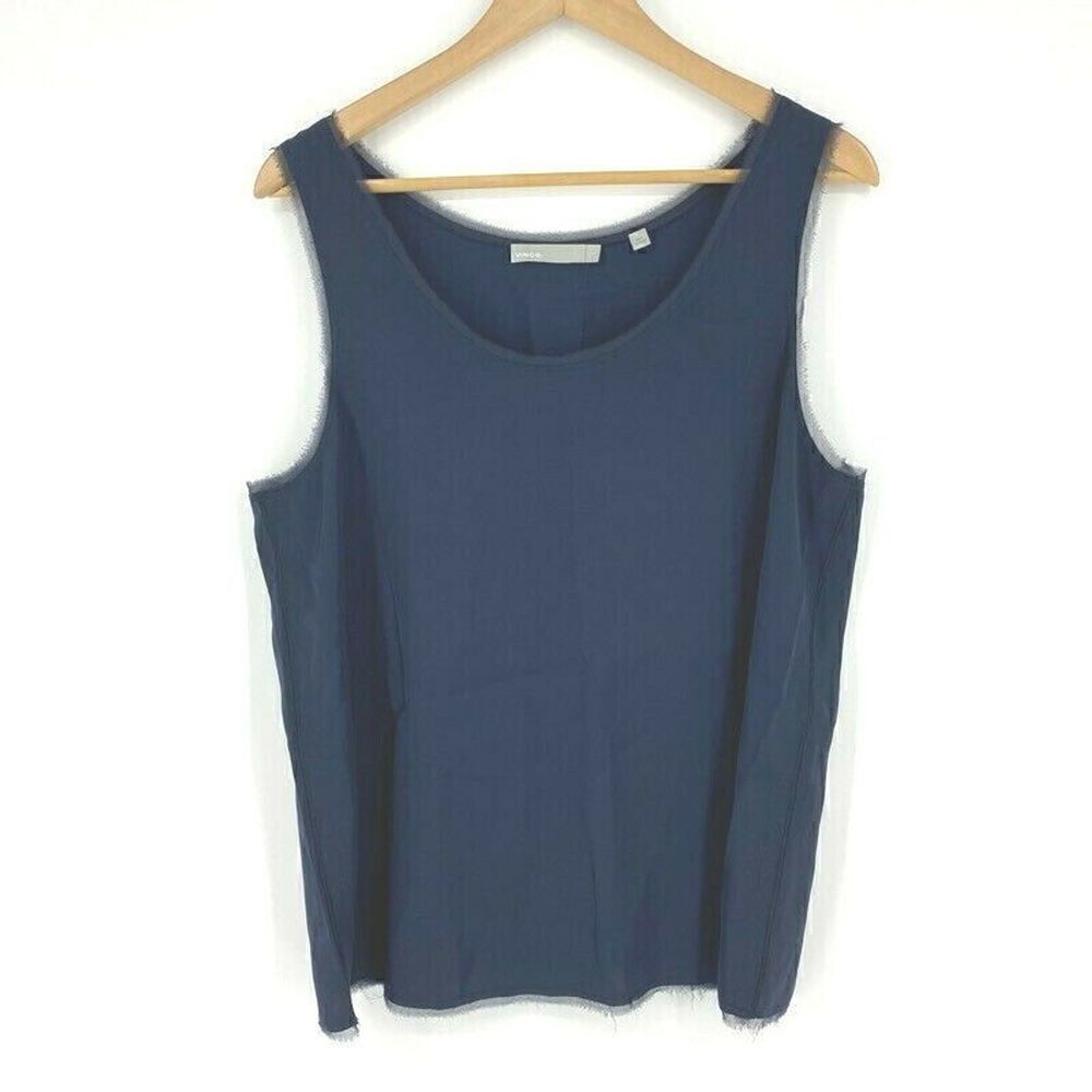 Vince Tank Top Unfinished Edge Scoop